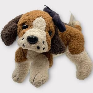 Small 6" Tender Hearted Collectibles Terrycloth Beagle Dog Plush Bow Freckles